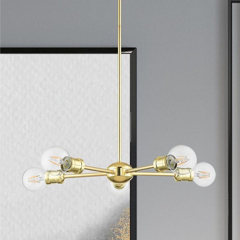 Livex Lighting Lansdale 5 - Light Chandelier in  Polished Brass