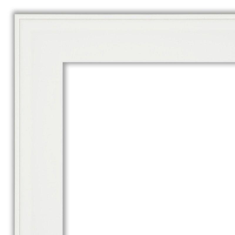 Vanity White Rectangular Beveled Wall Mirror