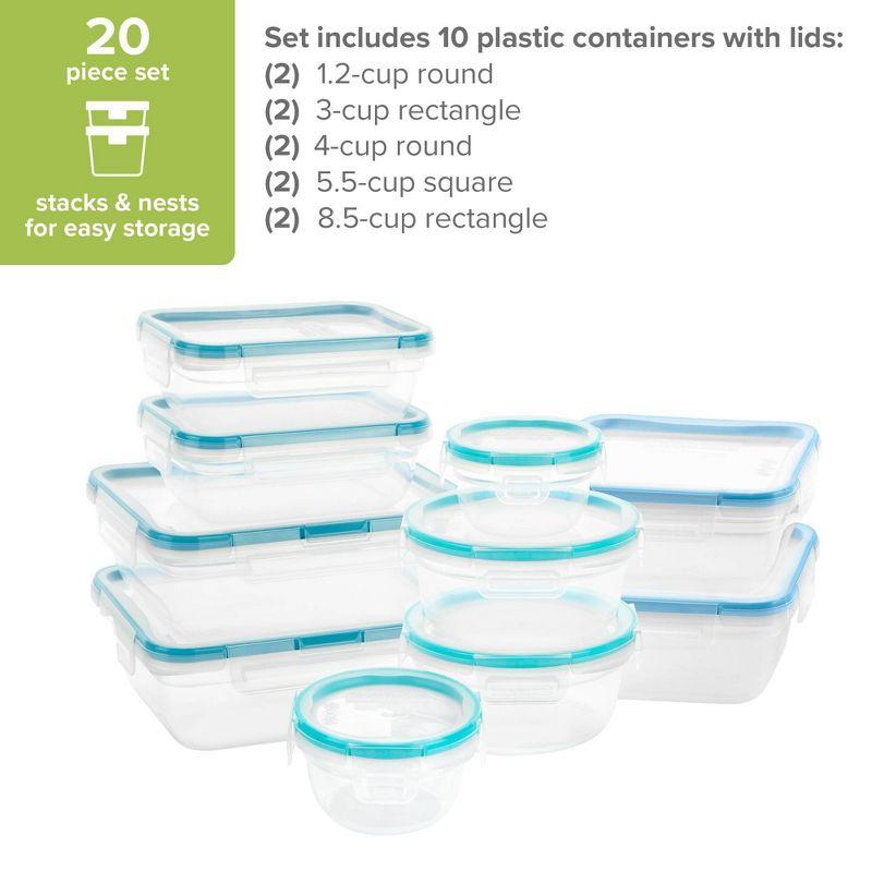 Snapware Total Solutions Plastic Food Storage Container Set - 20pc