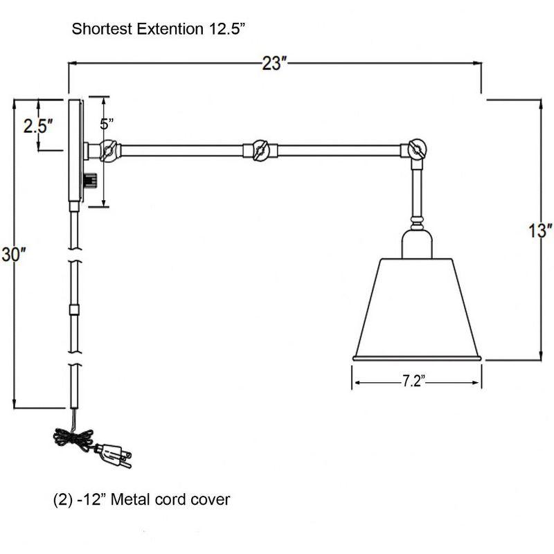 Crystorama Lighting Mitchell 1 - Light Swing Arm Lamp in  Aged Brass