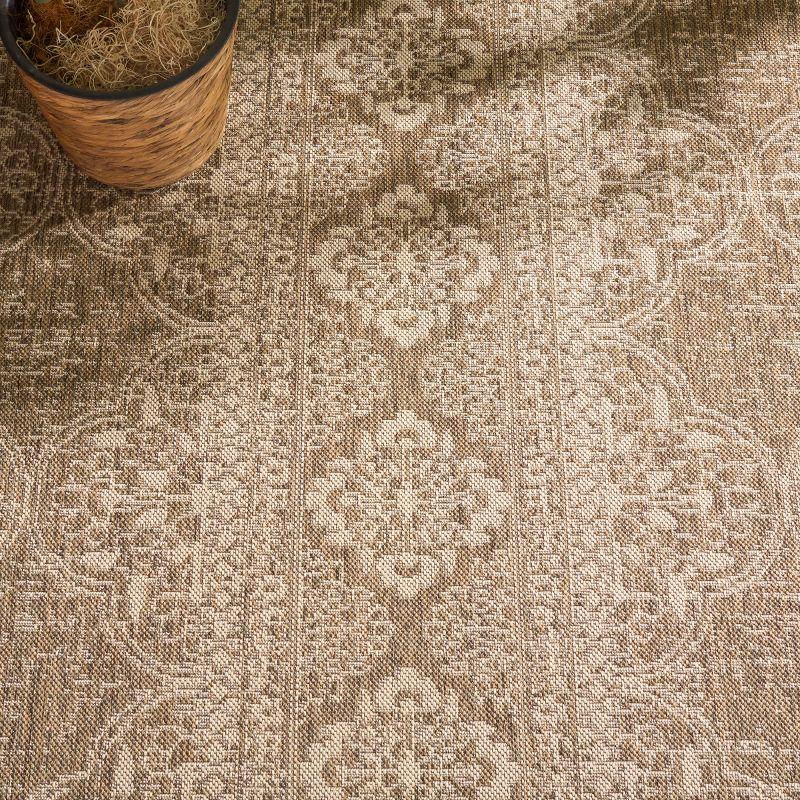 Beach House BHS174 Power Loomed Indoor/Outdoor Area Rug - Cream/Beige - 5'3"x7'6" - Safavieh