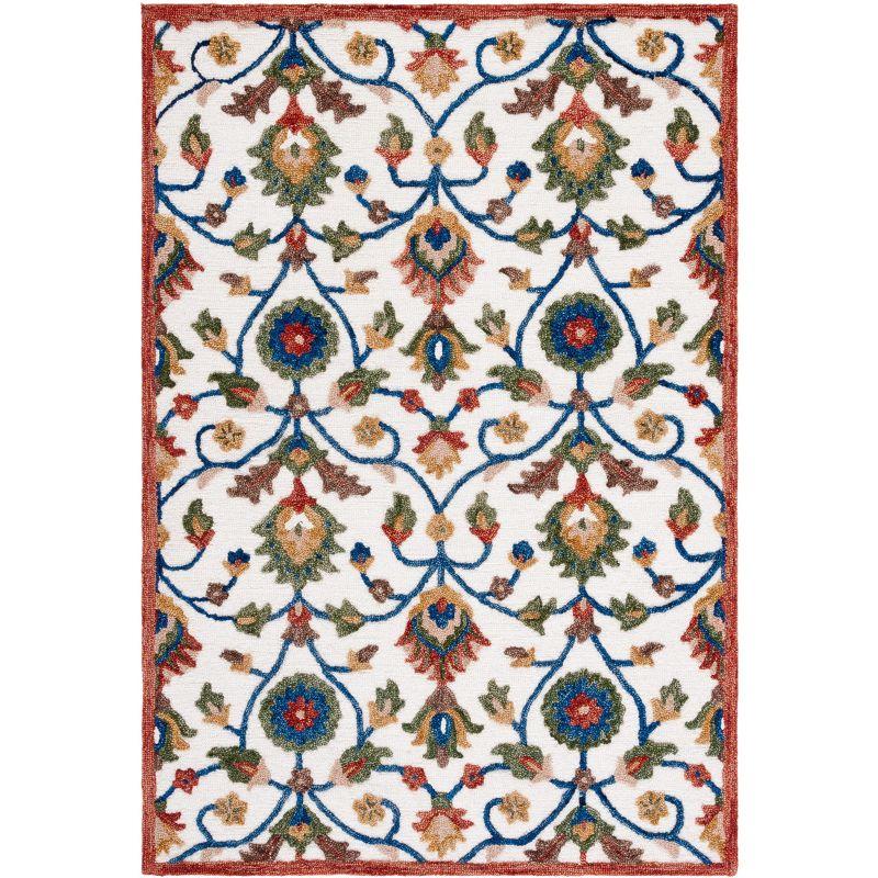 Blossom BLM562 Hand Tufted Area Rug - Ivory/Green - 5'x8' - Safavieh.
