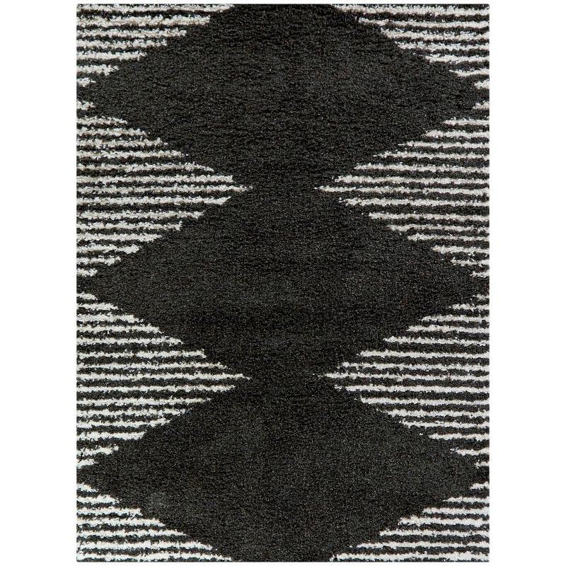 Ashlynn Geometric Charcoal Area Rug