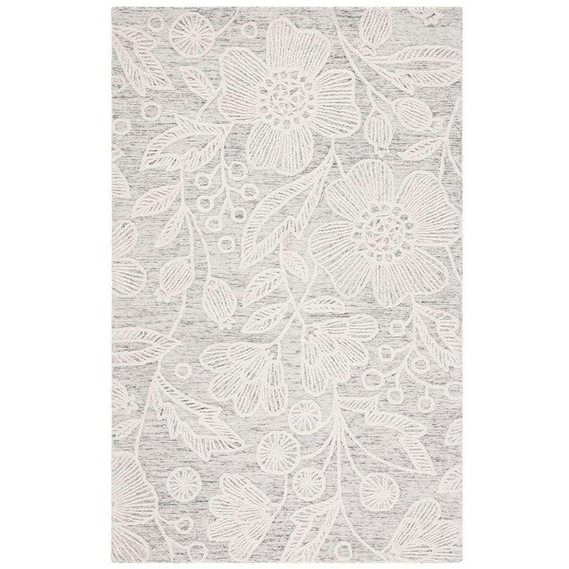 Hand Tufted Wool Floral Rug