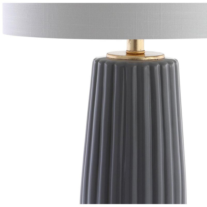 JONATHAN Y Roman 28.5" Ceramic LED Table Lamp, Gray