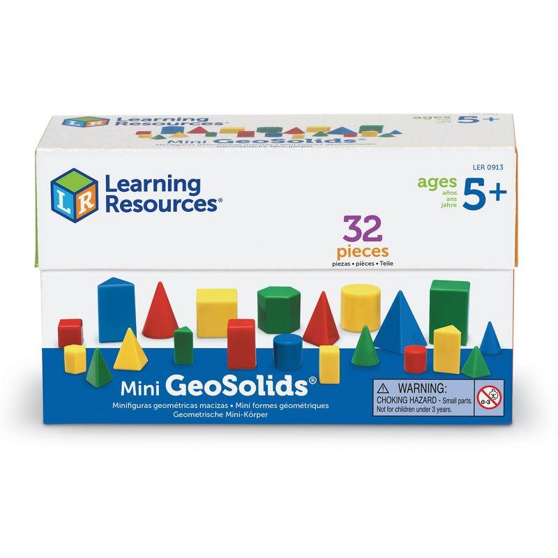 Colorful Plastic Mini GeoSolids Shapes Set for Kids