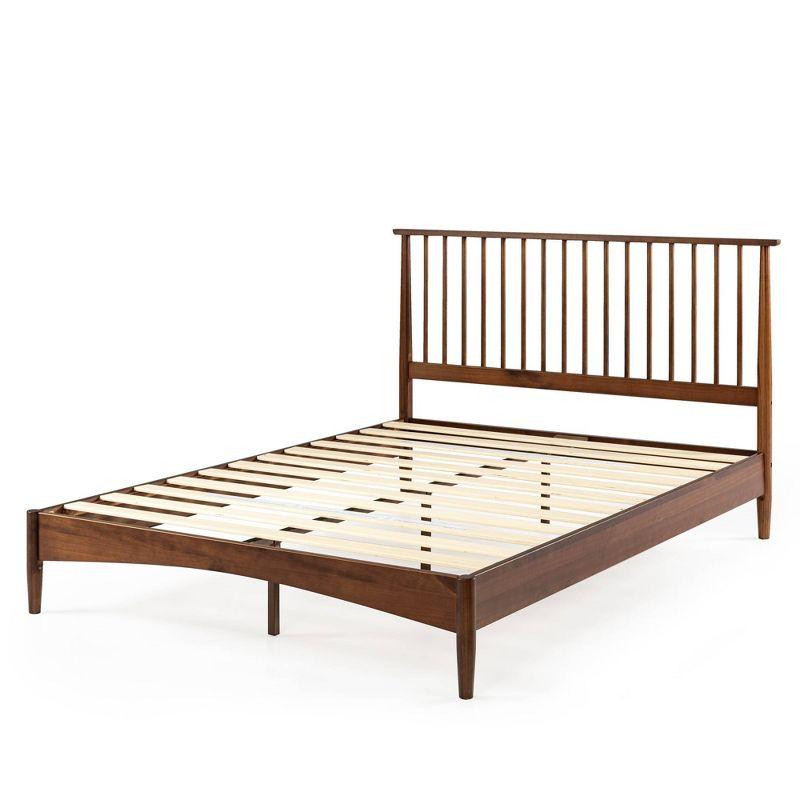 Rashay Mid-Century Modern Solid Wood Spindle Platform Bed