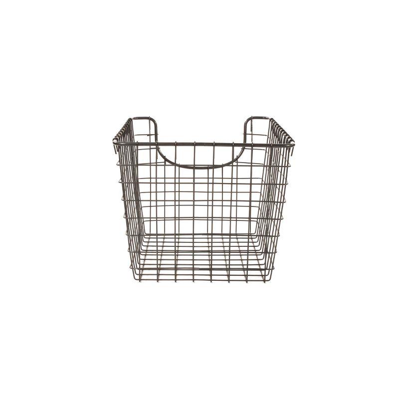 Spectrum Diversified Scoop Small Basket Dark Silver