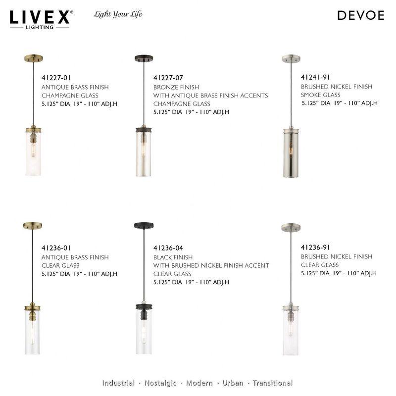 Livex Lighting Devoe 1 - Light Pendant in  Antique Brass