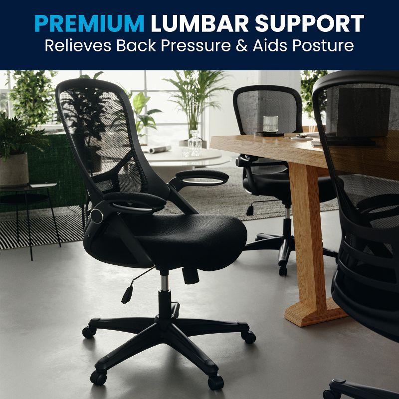 Flash Furniture Cappello High-Back Mesh Swivel Ergonomic Office Chair with Flip-Up Arms