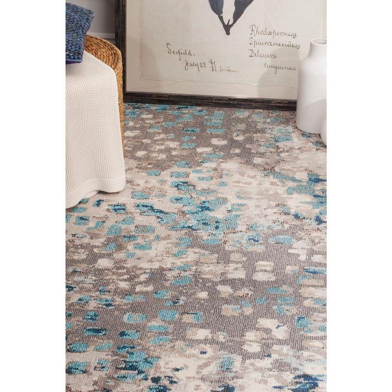 Monaco MNC225 Power Loomed Indoor Accent Rug - Grey/Light Blue - 4'x5'7" - Safavieh