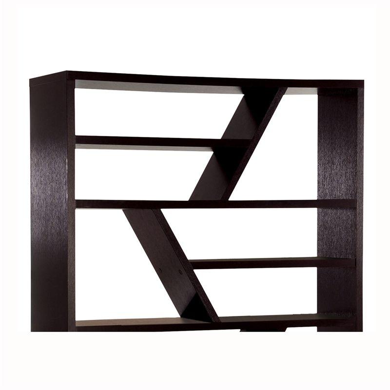 Israel Contemporary Wood Bookcase in Espresso - Furniture of America