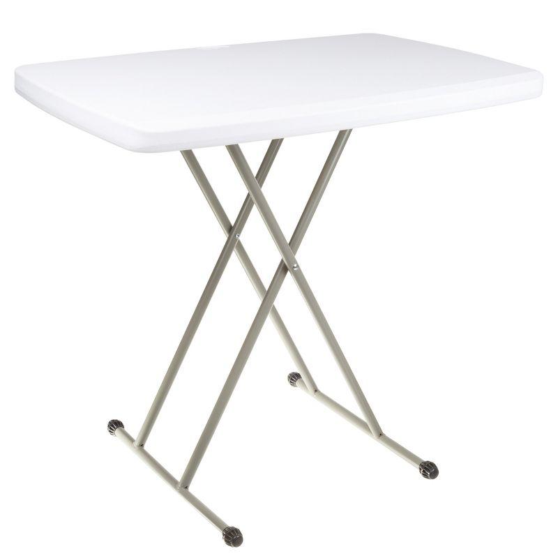 Hasting Home Adjustable Folding Table - Lightweight Portable Folding Desk