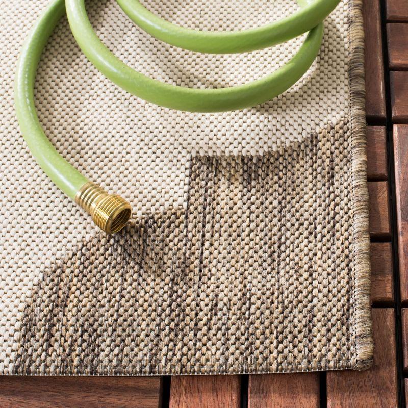Courtyard CY6162 Power Loomed Indoor and Outdoor Accent Rug - Beige/Brown - 2'7"x5' - Safavieh