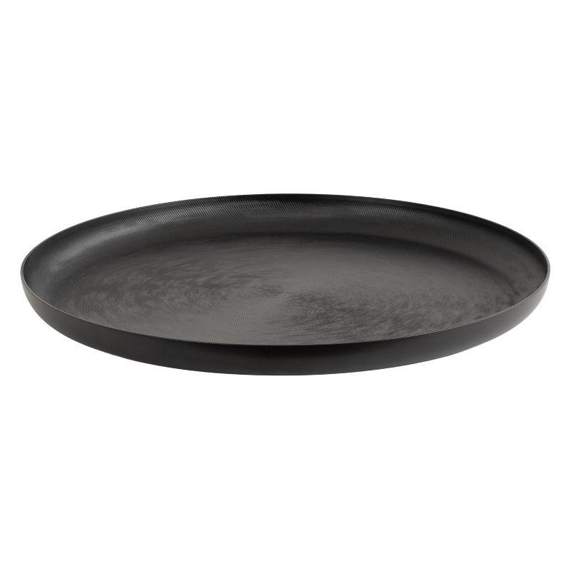 Stovring Black Round Metal 16" Decorative Tray