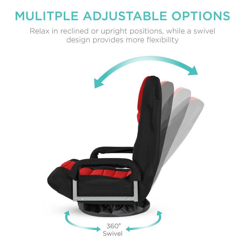 Trule Trule Reclining Swiveling Rocker Game Chair with Footrest