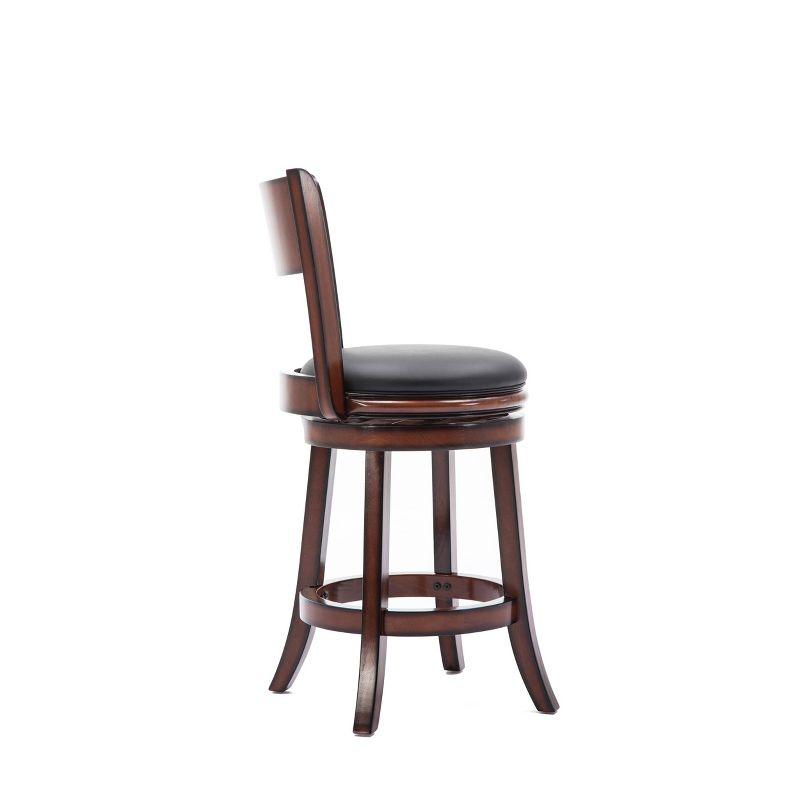 Palmetto Swivel Hardwood Counter Height Barstool Brandy - Boraam