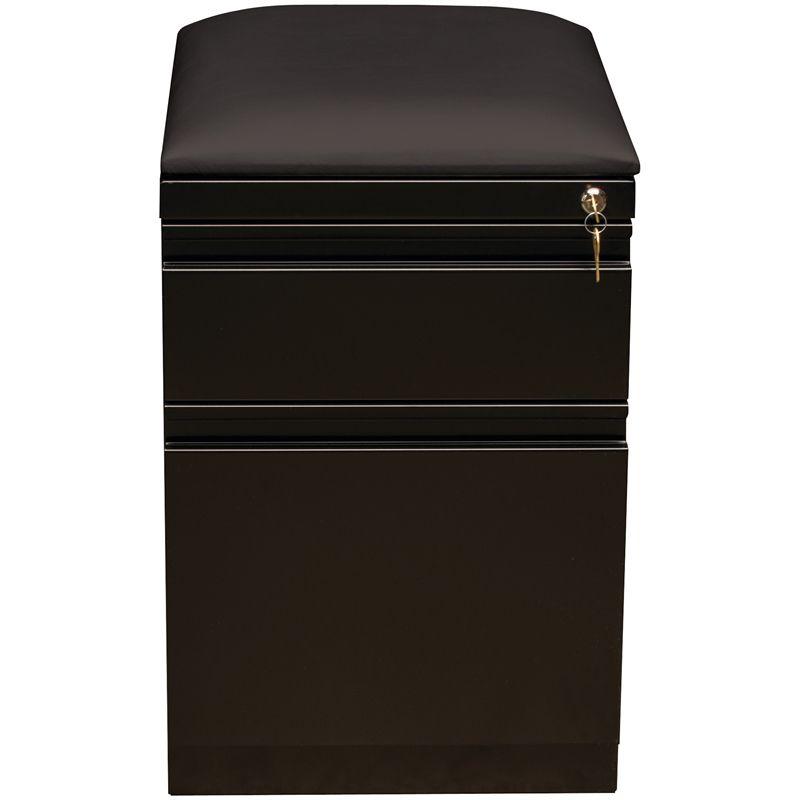 Steel Mobile Seat  Box x-File Cabinet in Black-Hirsh Industries