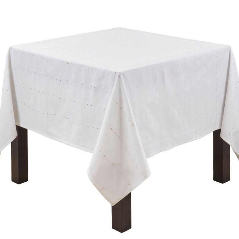 Saro Lifestyle Embroidered Design Cotton Tablecloth