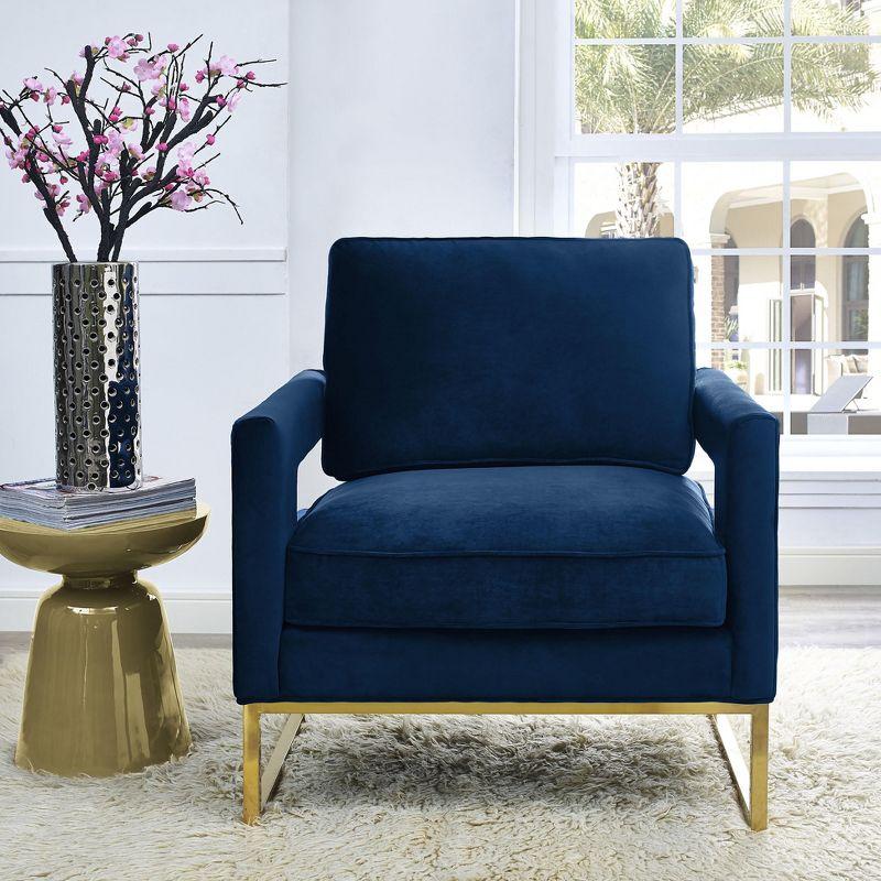 Avery Velvet Accent Chair Pink 33.5"W x 29"D x 35.5"H