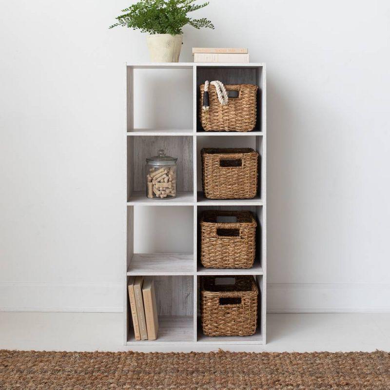 47.05" Paxberry 8 Cube Organizer Whitewash - Signature Design by Ashley: Modern Bookshelf, Storage Cubbies