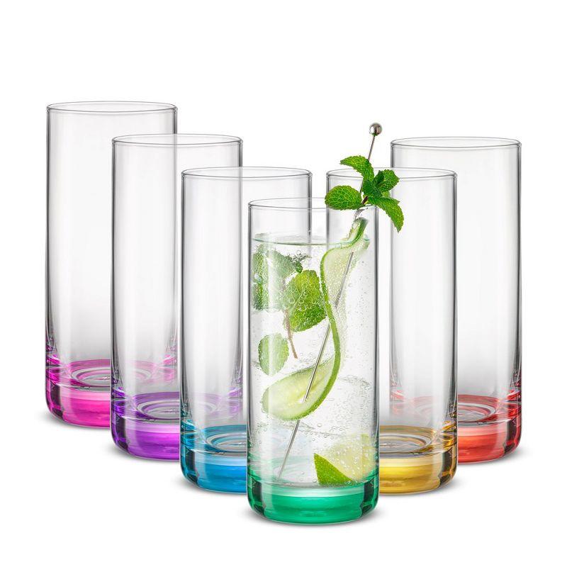 JoyJolt Hue Drinking Glasses - 13 oz