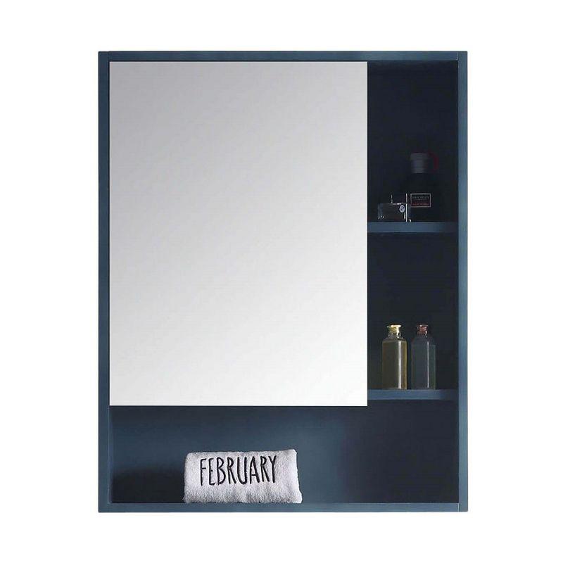 French Blue 24" Wood Medicine Cabinet with Mirror