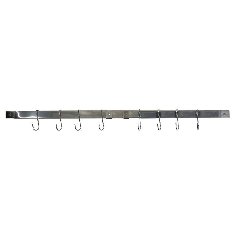 Stainless Steel Adjustable Wall-Mounted Pot Rack Bar