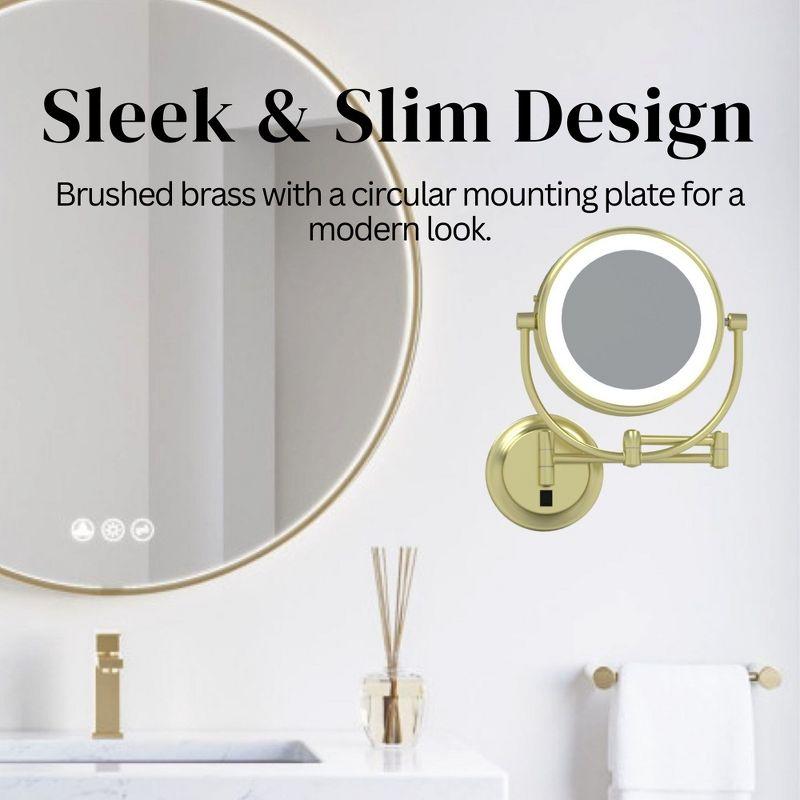 Aptations Kimball Young Metal Concave LED Wall Mirror