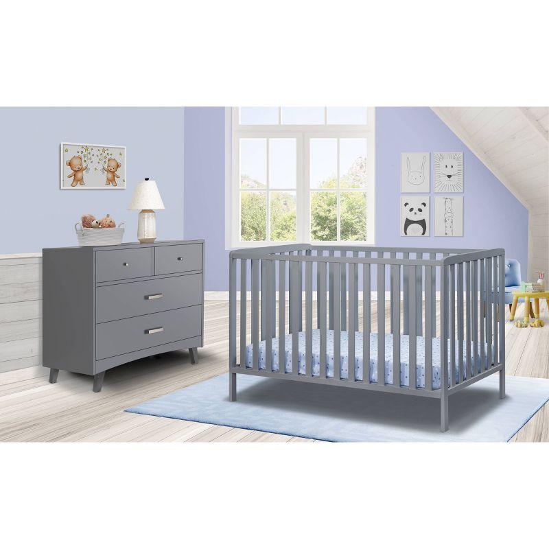 Sorelle Adrian 3-in-1 Convertible Crib - Gray