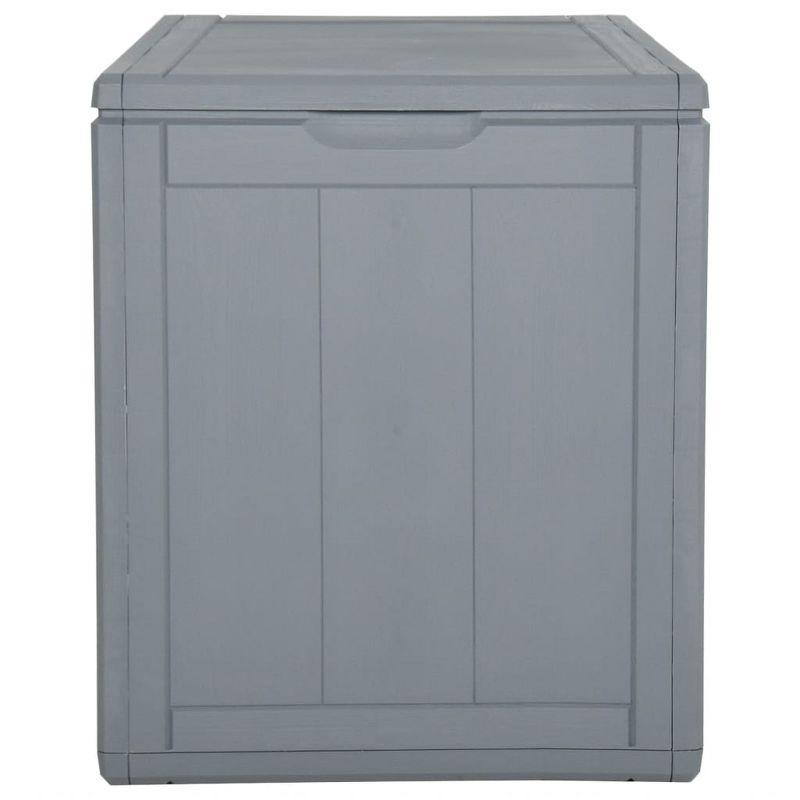 vidaXL Patio Storage Box 23.8 gal Gray PP