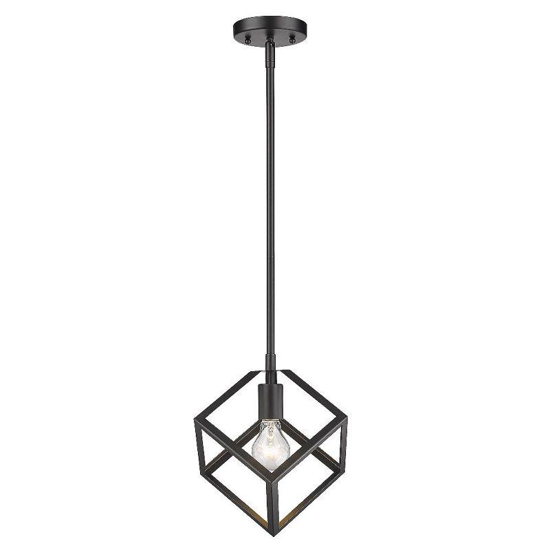 Cassio Matte Black Mini Industrial Pendant Light