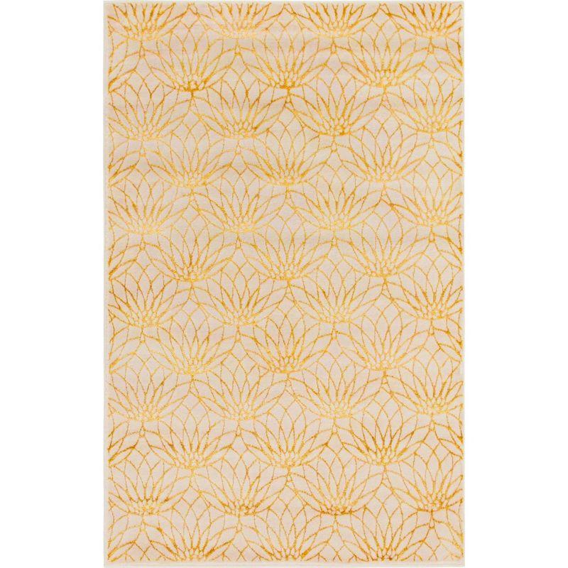 Marilyn Monroe Glitzy Geometric Ivory/Gold Area Rug & Reviews | Wayfair
