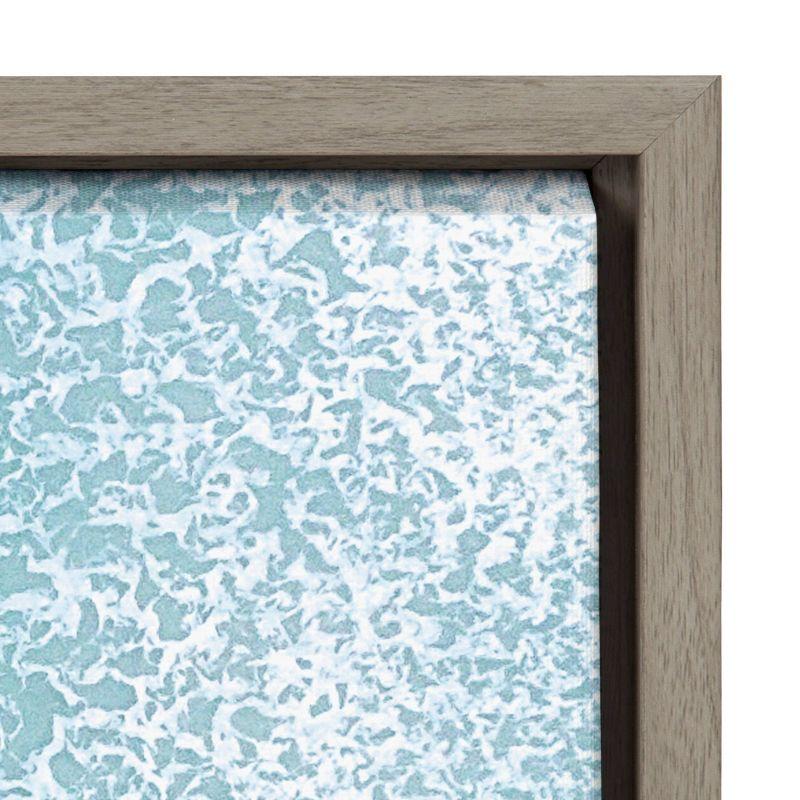 18" x 40" Sylvie Tropical Escape by The Creative Bunch Studio Framed Wall Canvas Gray - Kate & Laurel All Things Decor