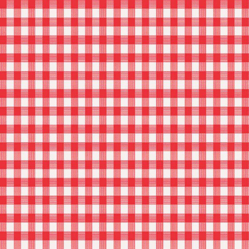 Magic Cover Red and White Checkered Vinyl Disposable Tablecloth