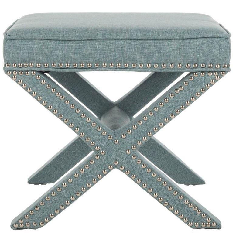 Palmer Ottoman with Nail Heads  - Safavieh