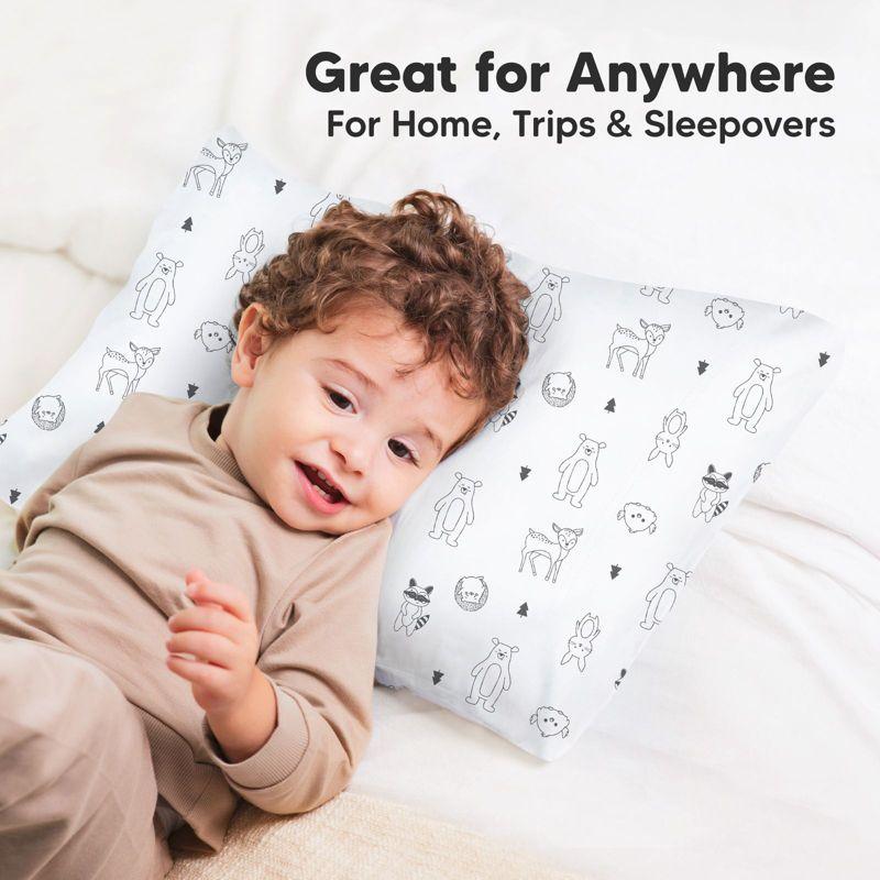 KeaBabies Toddler Pillowcase for 13X18 Pillow, Organic Toddler Pillow Case, Travel Pillow Case Cover (KeaFriends)