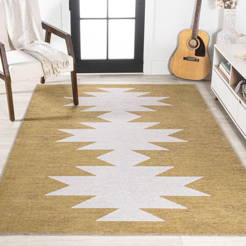 Chayton Minimalist Geometric Machine-Washable Area Rug - JONATHAN Y