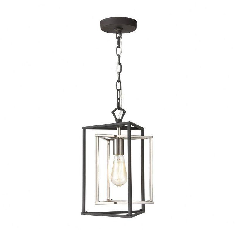 Elk Home Salinger 1 - Light Pendant in  Charcoal/Satin Nickel