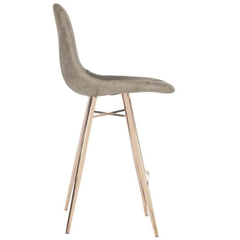 Mathison Counter Stool - FOX3012 - Taupe/Copper - Safavieh Couture