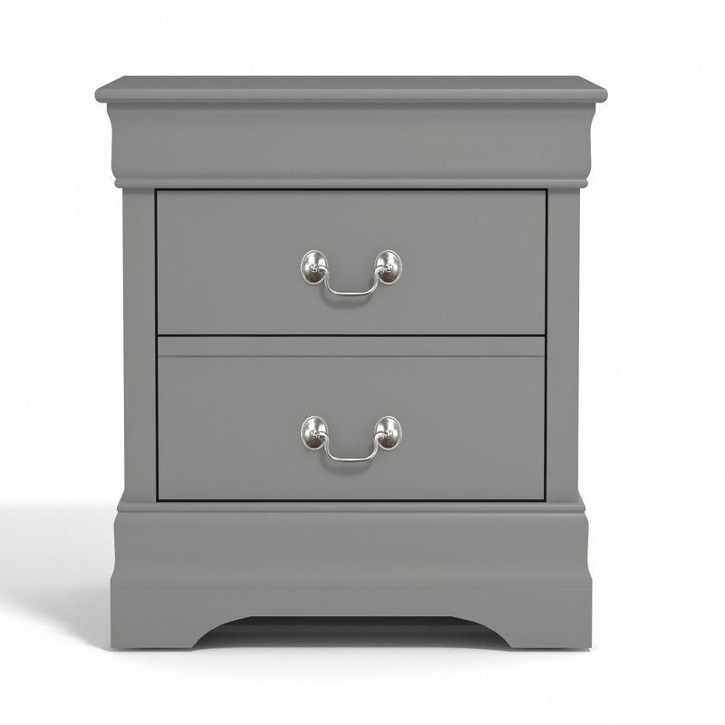 Galano Ireton 2-Drawer Nightstand in Gray Effortless Assembly & Stylish Storage Solution- 21.5''W x 15.8''D x 24.0''H
