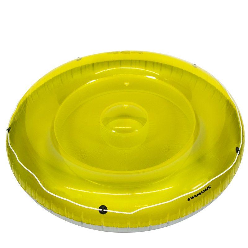 Yellow Circular Inflatable Suntan Island Pool Lounger