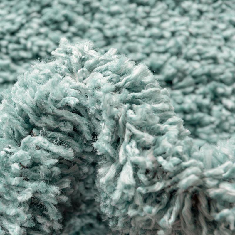Unique Loom 6' 0 x 9' 0 Davos Shag Aqua Area Rug