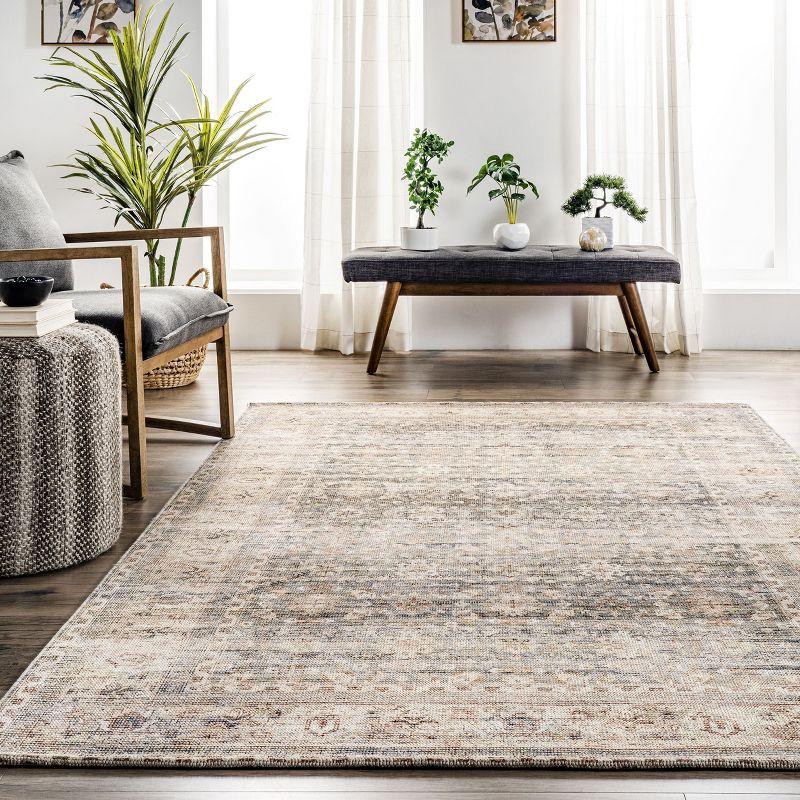 Nuloom Lesley Oriental/Persian 8x10 Indoor Area Rug for Living Room Bedroom Dining Room Kitchen, Beige/Ivory