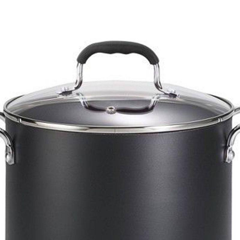 T-fal 12qt Stock Pot with Lid, Simply Cook Nonstick Cookware Black