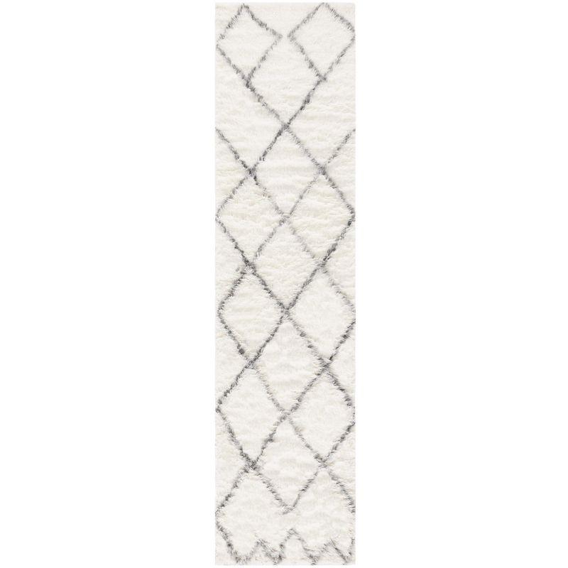 Kenya KNY775 Hand Woven Runner Rug - Ivory/Grey - 2'3"x9' - Safavieh