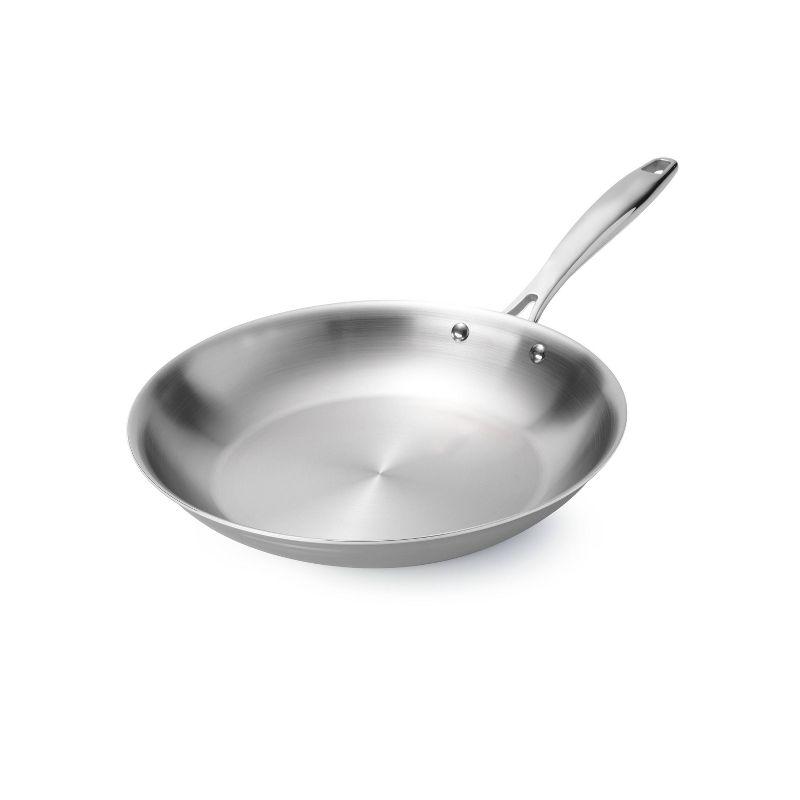 12" Stainless Steel and Aluminum Tri-Ply Clad Fry Pan