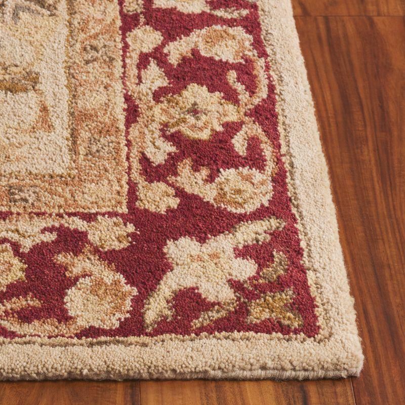 Anatolia AN522 Hand Tufted Indoor Runner Rug - Ivory/Red - 2'3"x14' - Safavieh