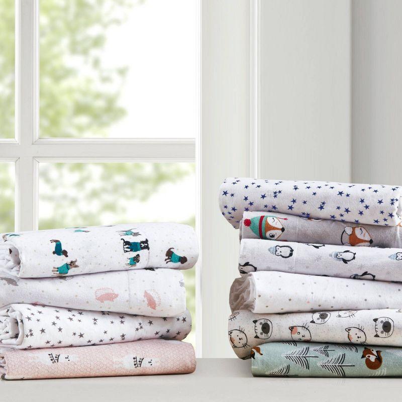 Printed Cotton Flannel Sheet Set