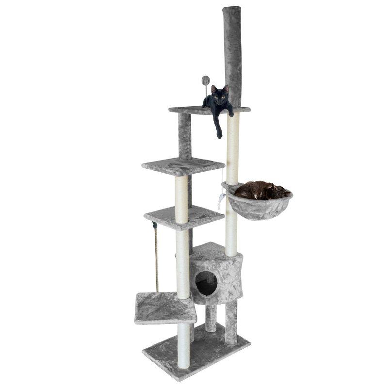 FurHaven 113"  Floor to Ceiling Playground Cat Tree
